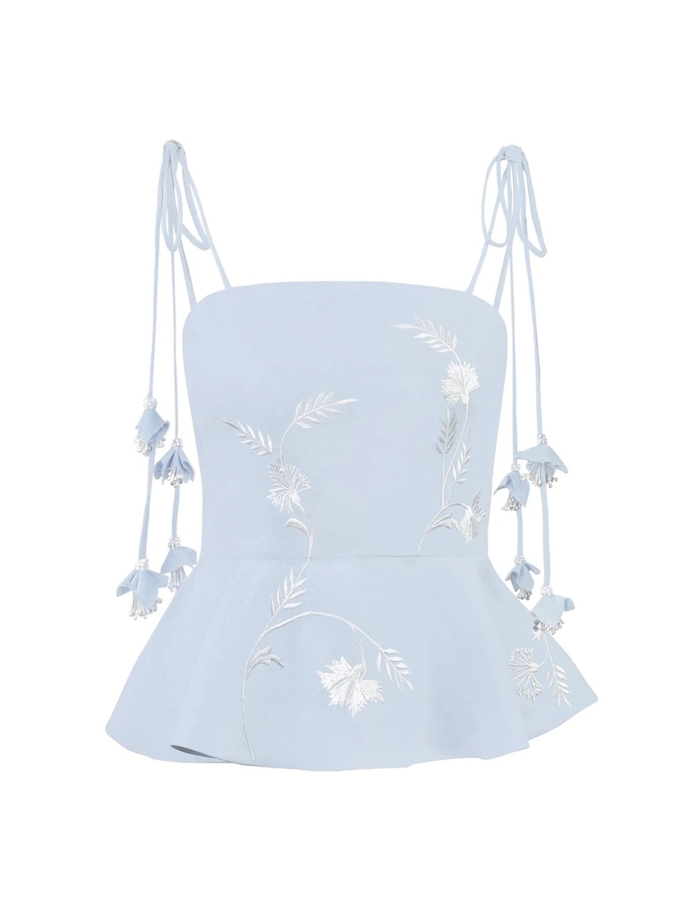 Rosewater House Lily Top Lily Embroidery Blue Size S/M